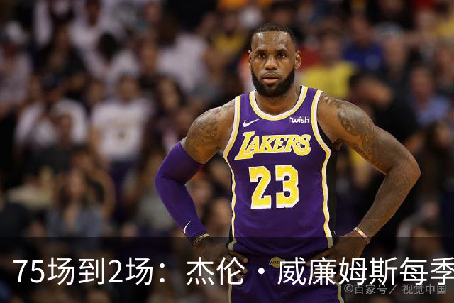 75场到2场：杰伦·威廉姆斯每季出勤一路递减
